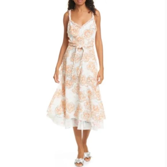 NWT Dyvna Chacha Floral Overlay Dress - Picture 1 of 4